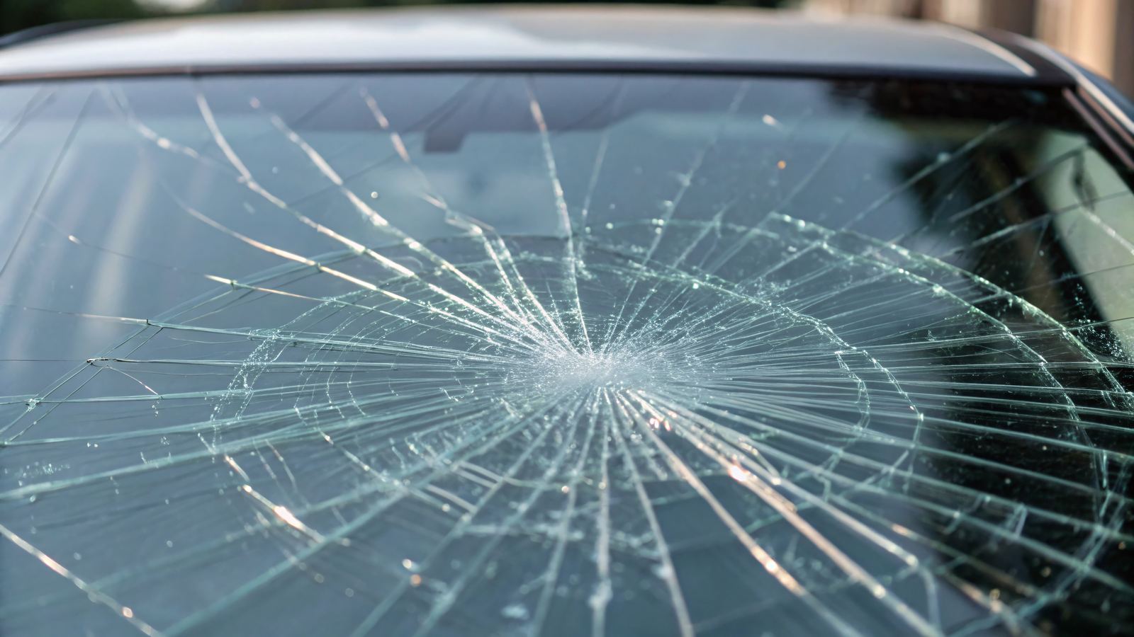 Rear windshield replacement in progress